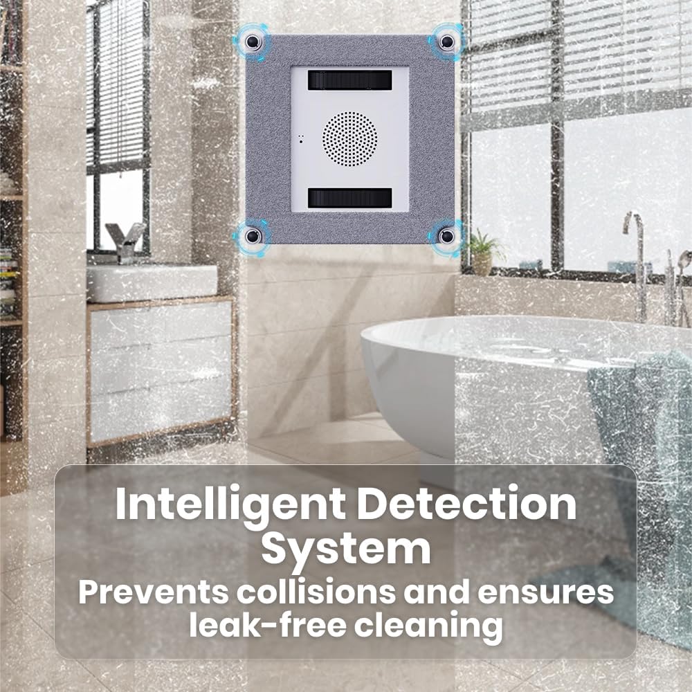 Smart Window Cleaning Robot with Dual Water Spray & Strong Suction