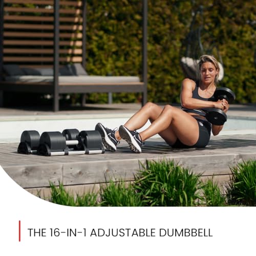 NUOBELL Adjustable Dumbbells 5-80 lbs: Replace 16 Sets, Ideal for Home Gym Weight Bench & Press