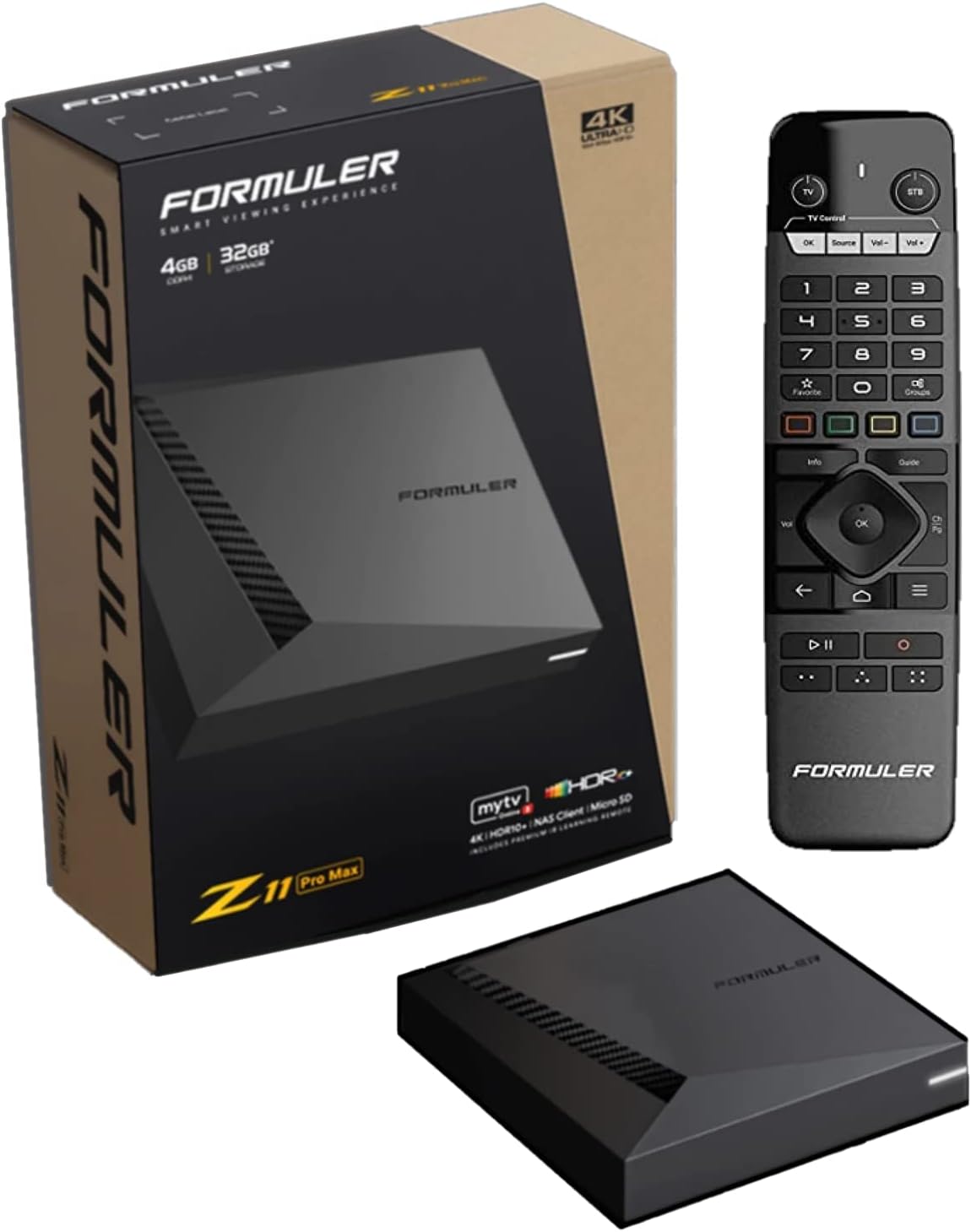 Formuler Z11 Pro Max 4K Android 11 Dual Band 5G Gigabit LAN 4GB Ram 32GB Storage with Premium IR1 Remote Control | Bonus HDMI Cable | Bonus Dreamlink