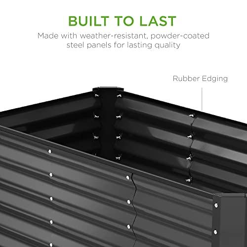 Best Choice Products 8x4x2ft Outdoor Metal Raised Garden Bed, Deep Root Planter Box for Vegetables, Flowers, Herbs