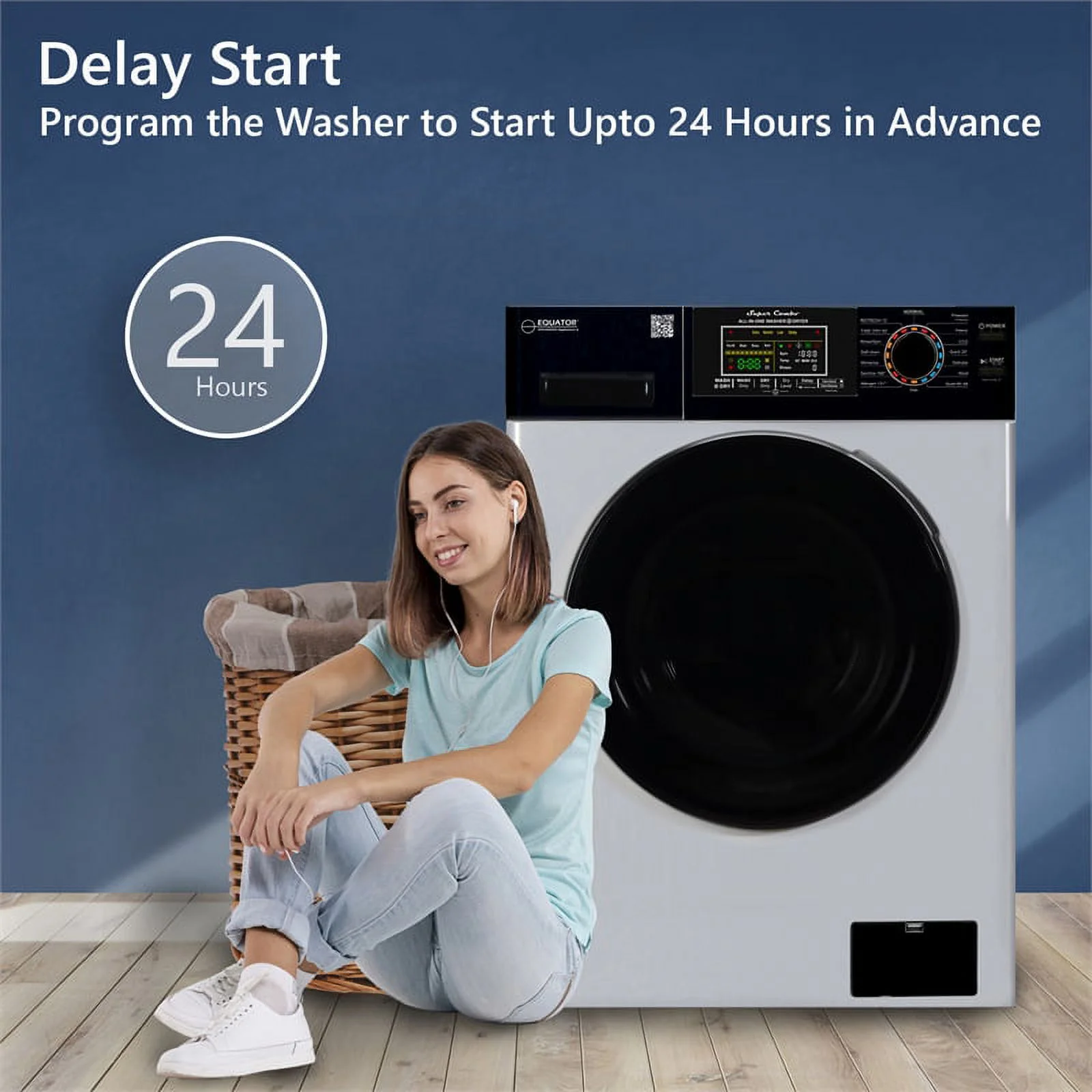 Equator Digital Compact 110V Vented/Ventless 18 lbs Combo Washer Dryer S/B