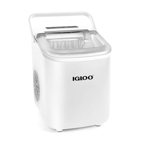 Igloo Electric Countertop Ice Maker Machine - Automatic and Portable - 33 Pounds in 24 Hours - Icecube Maker - Plastic Scoop and Basket
