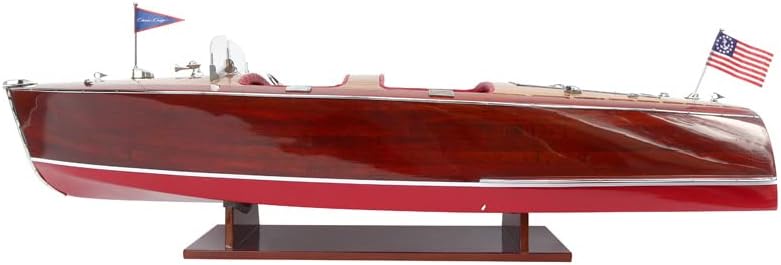 Seacraft Gallery Chris Craft Barrel Back Wooden Model Boat 31.5" - Assembled Wooden Toy Boat D&eacute;cor - Handmade Scale Model Boat
