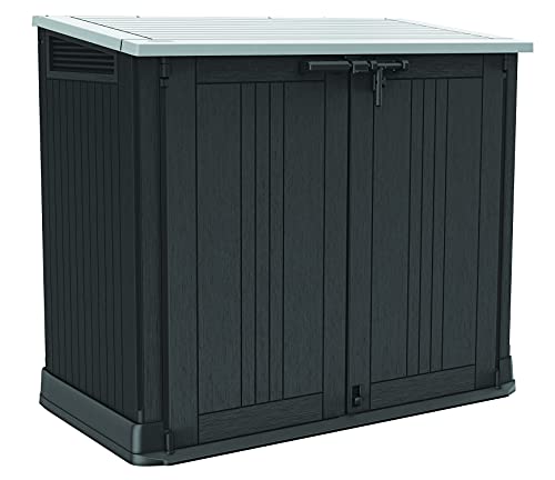 Keter Store-It-Out Prime 4.3 x 3.7 ft. Outdoor Resin Storage Shed with Easy Lift Hinges, Perfect for Yard Tools, Pool Floats and Garden Accessories