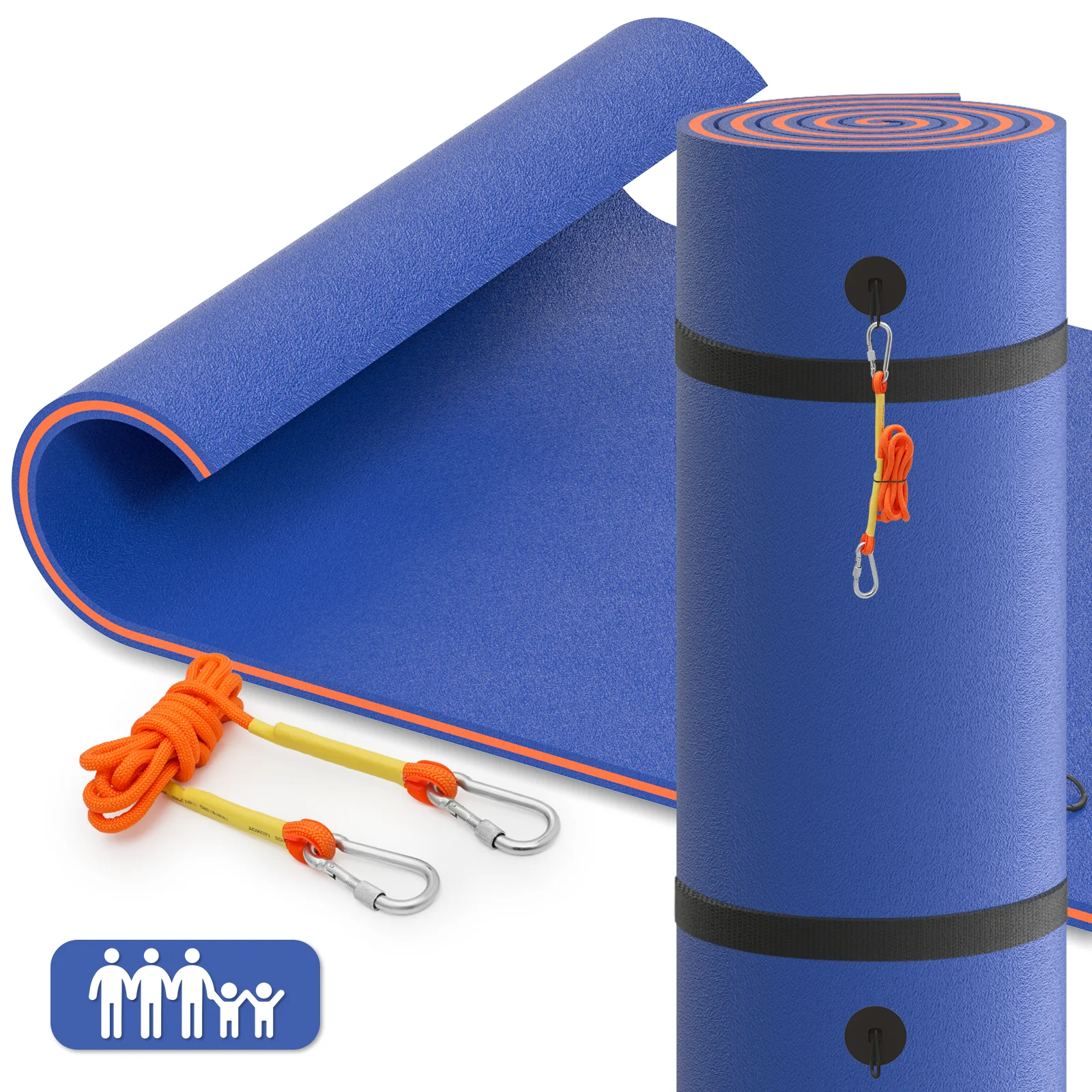 MADOG Water Floating Mat Foam Pad, 9x6FT Bouncy Tear-Resistant XPE Foam
