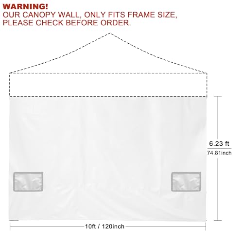 SANWAY 10x10 Pop Up Canopy Tent with Sidewalls x 4 &ndash; Easy Setup Canopy Tent, Waterproof, UV-Resistant