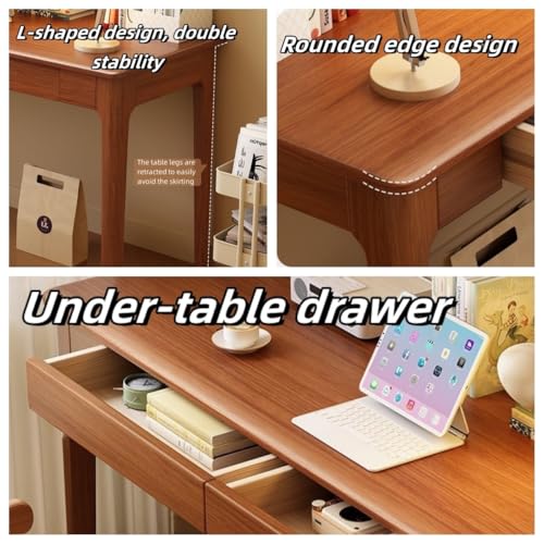 Computer Desk, Home Office Modern Desk and Chair Set, Wood Writing Desk, Executive Desk, Wooden Writing Desk Study Table