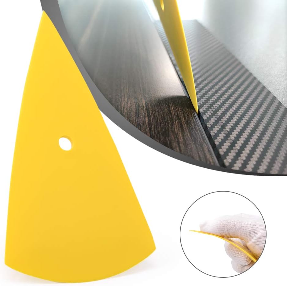 Pro Vinyl Wraps Applicator Tool Kit Window Tint Film Car Wrapping Tools Includes Felt Squeegees, Plastic Scraper, Wrap Knife and Blades