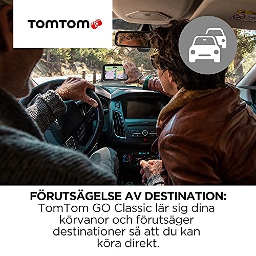 TomTom Car Sat Nav GO Classic, 6 Inch, with Traffic Congestion and Speed Cam Alert Trial Thanks to TomTom Traffic, EU Maps, Updates via WiFi