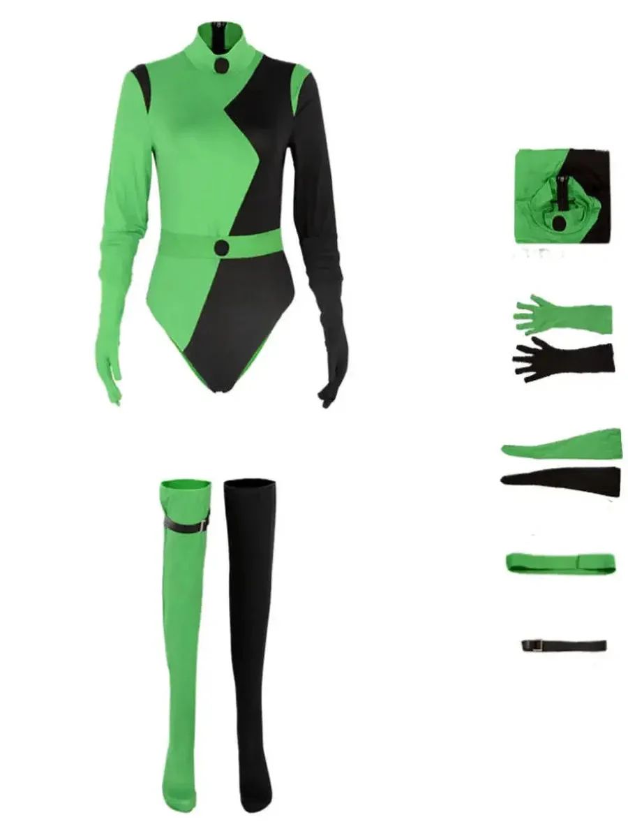 ‘Shego Kim' Green & Black Costume Set