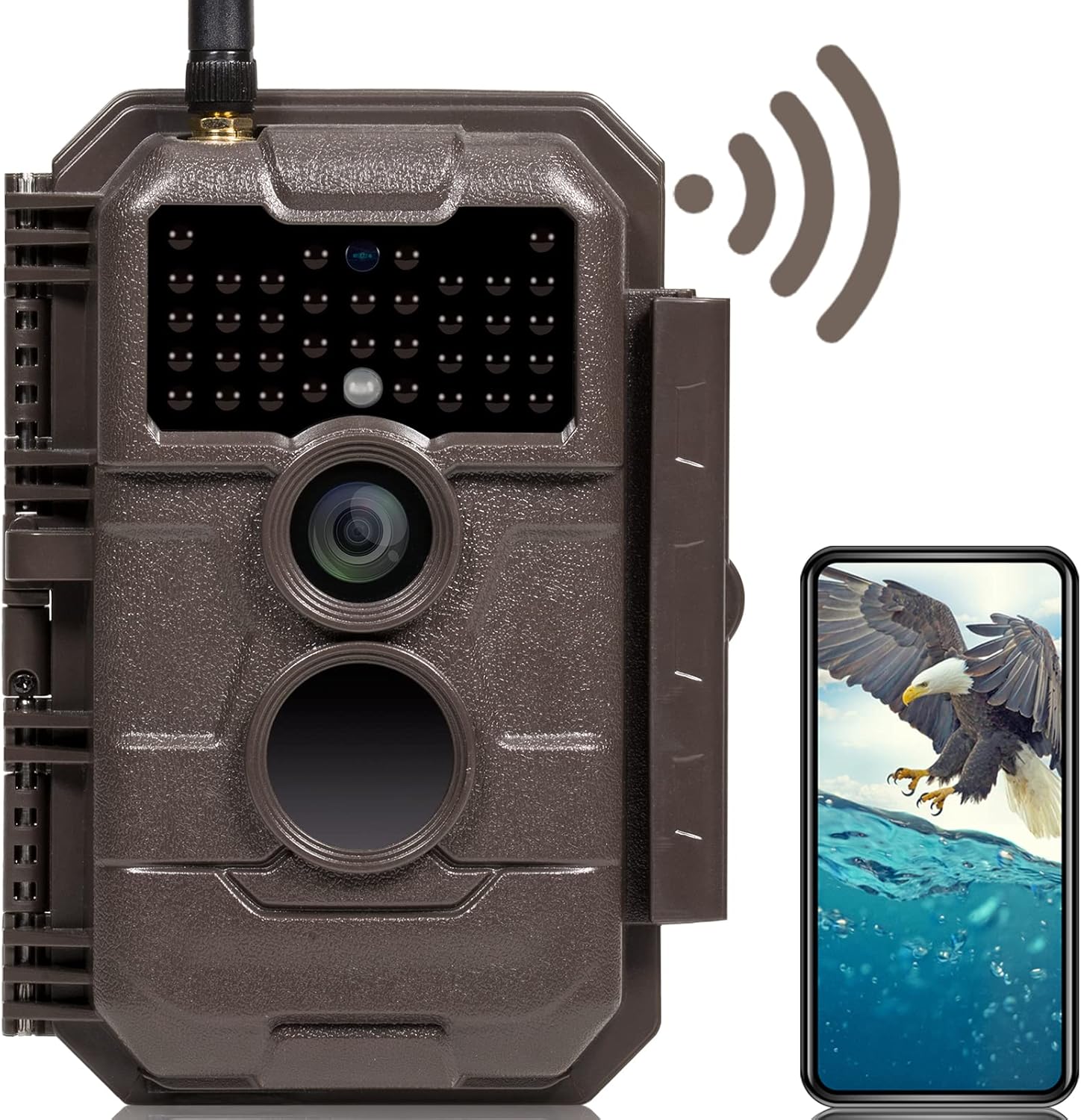 GardePro E6 Trail Camera WiFi 24MP 1296P Game Camera with No Glow Night Vision Motion Activated Waterproof for Wildlife Deer Scouting Hunting or
