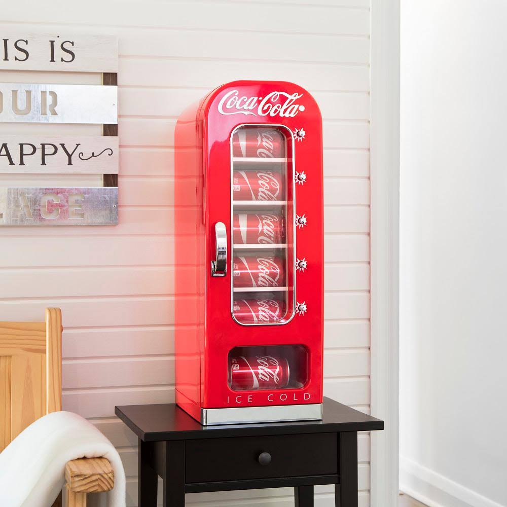 Koolatron CVF18 10-Can Coca Cola Retro Vending Fridge - Red
