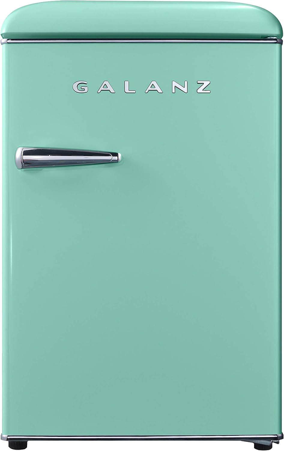 Galanz GLR35BEER Retro Compact Refrigerator, Single Door Fridge Adjustable Mechanical Thermostat with Chiller, Blue, 3.5 Cu Ft