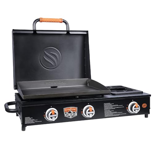 Blackstone 1860 On The Go Range top Combo with Hood & Handles Heavy Duty Flat Top BBQ Griddle Grill Station for Kitchen, Camping, Outdoor