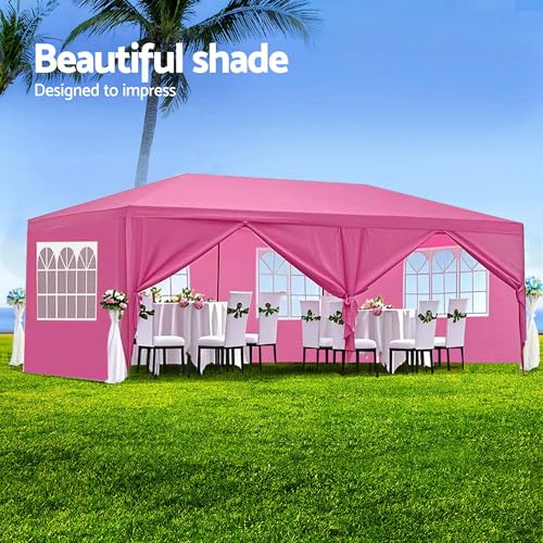 10'X30' Outdoor Party Tent Gazebo with 8 Removable Sidewalls, Large Wedding/Event Canopy Marquee Featuring Windows