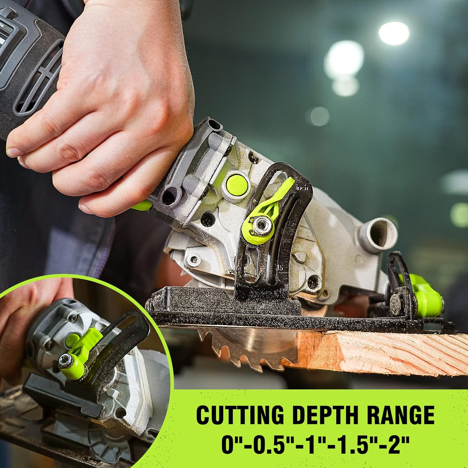 MYTOL 76604 Mini Circular Saw 4 1/2, 705W 5.8A 3500RPM Compact Circular Saw with Guide & Scale Ruler, Cutting Depth 1-11/16(90°)