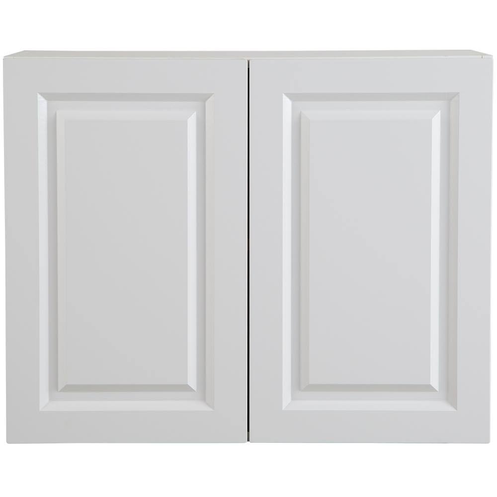 Hampton Bay Benton Assembled 30 in. x 15.5 in. x 24 in. Wall Cabinet in White