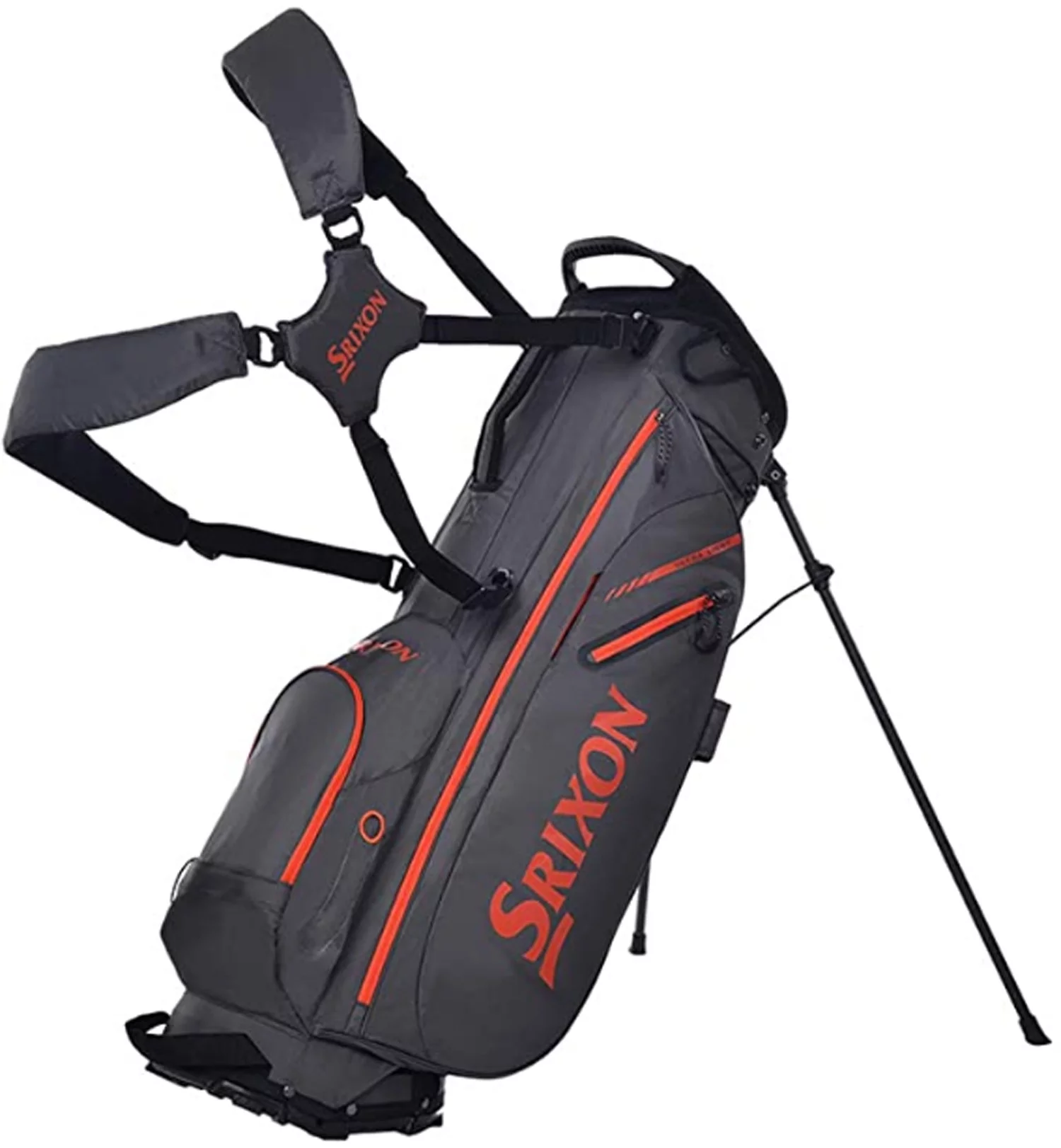 NEW Srixon Ultra Light Grey/Orange Red Double Strap Golf Stand/Carry Bag - Curated Treasures Market