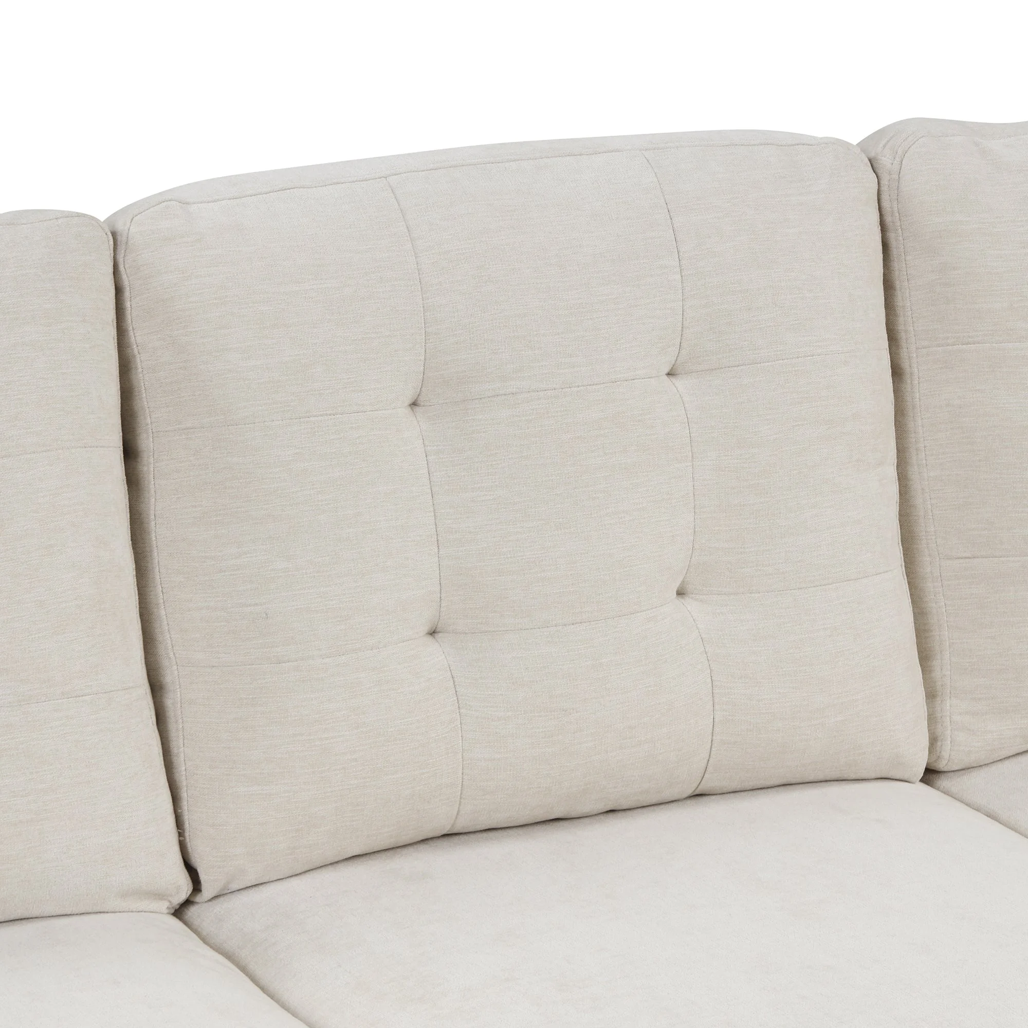 Aisha Modern U-Shaped Corner Sectional Sofa - Beige