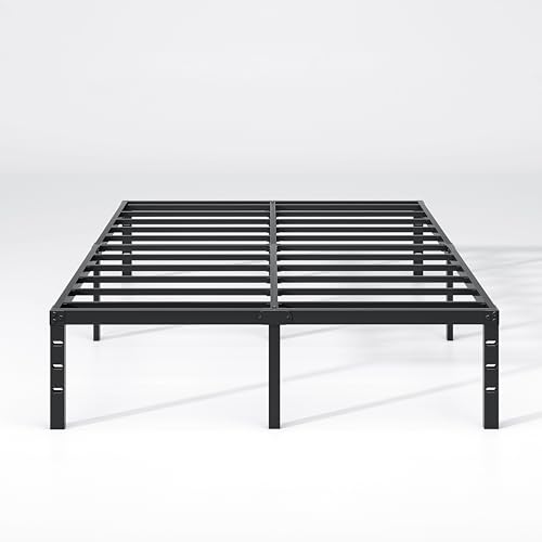 Metal Bed Frame-Simple and Atmospheric Metal Platform Bed Frame, Storage Space Under The Bed Heavy Duty Frame Bed, Sturdy Queen Size Bed Frame