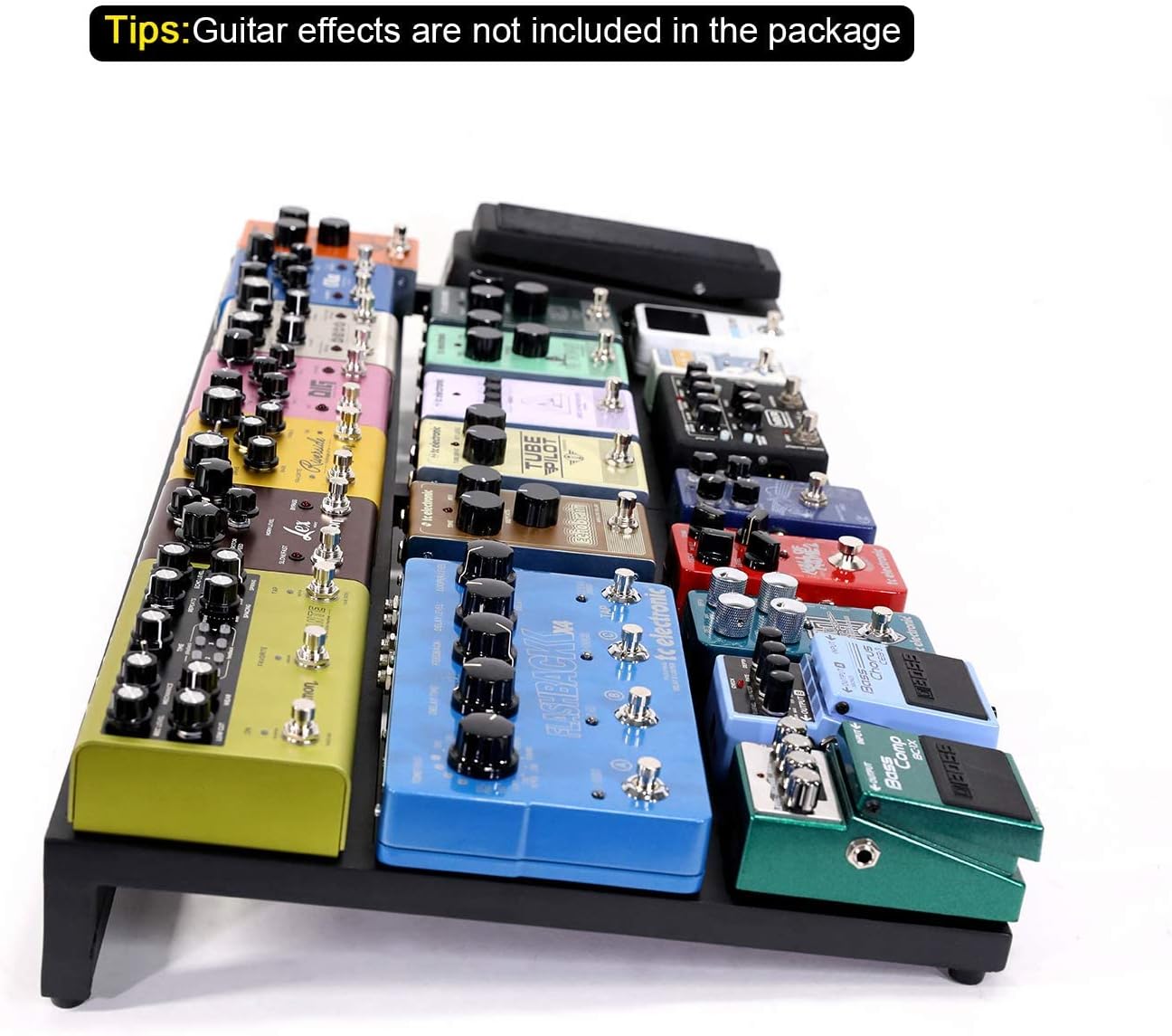 Ghost Fire Guitar Pedal Board Aluminum Alloy Effect Pedalboard with Carry Bag,V series (V-BABY MAX（Deluxe Edition）)