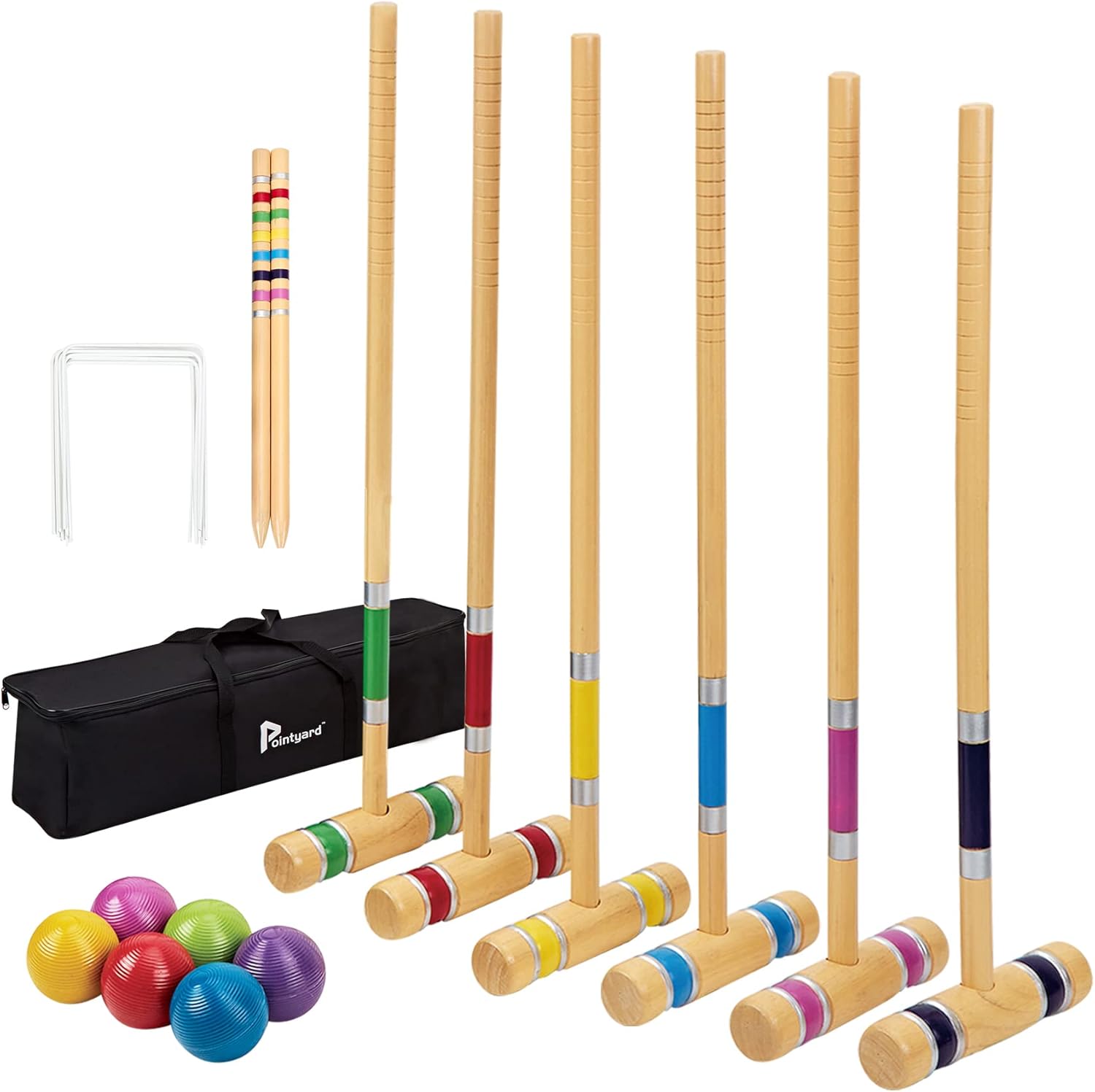 Pointyard Six Player Croquet Set