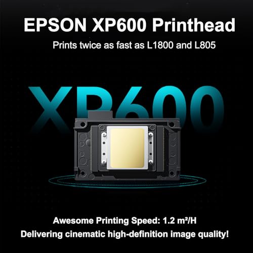 DTF Printer Machine - with XP600 Printhead, Faster Speed Higher Resolution 5760 * 1440dpi, T Shirt Printer DTF Transfer Machine with Roll Feeder