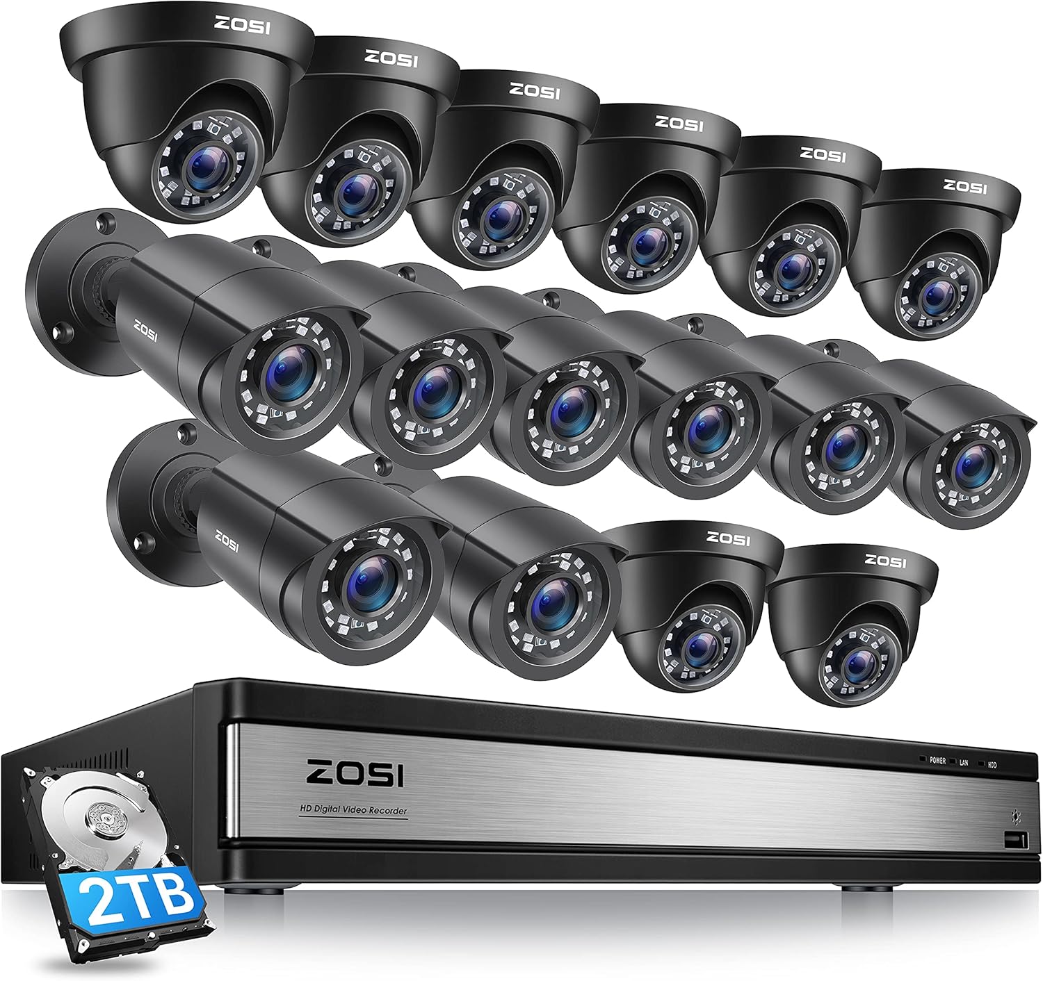 ZOSI 1080p 16 Channel Security Camera System