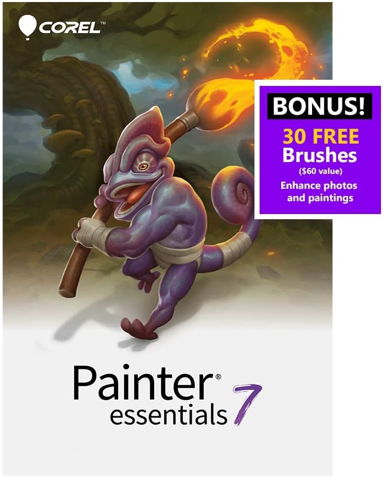 Corel Painter 2021 Upgrade | Digital Painting Software | Illustration, Concept, Photo, and Fine Art [PC/Mac Keycard] [Old Version]
