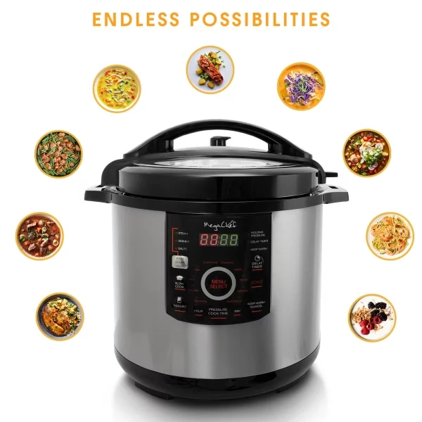 Megachef 12-Quart Digital Pressure Cooker, 17" x 15"