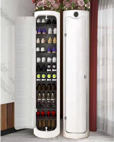 Shoe Organizer 6/8 Layer Shoe Cabinet Circular Rotating Vertical Shoe Rack Sturdy Shoe Organizers Corner Shoe Locker Simple Shoe Shelf Save Space (H
