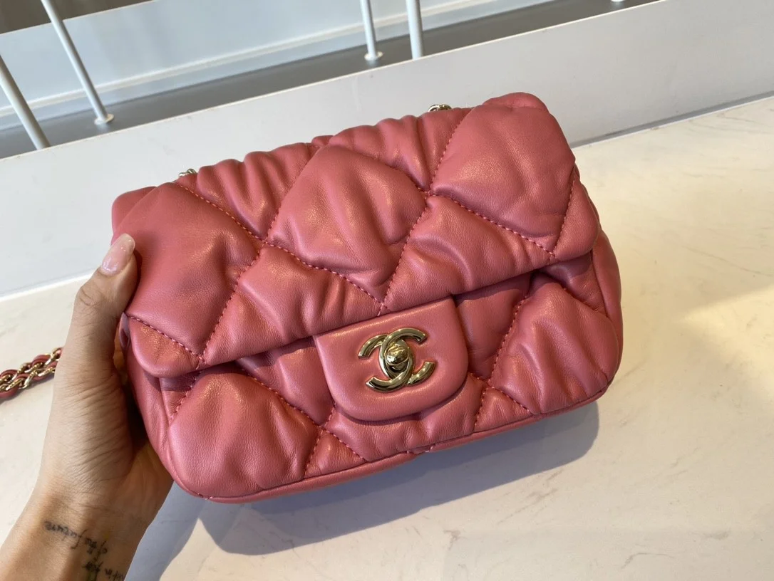 Chanel Small Flap Bag Gold Hardware Pink For Women, Women&rsquo;s Handbags, Shoulder Bags 7.5in/19cm AS2232