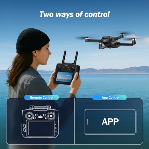 GPS Drone with Camera Adults, 4.5 Inch LCD Screen RC, 32G SD Card with Professional GPS, FPV Drones with Auto Return Follow Me for Beginner