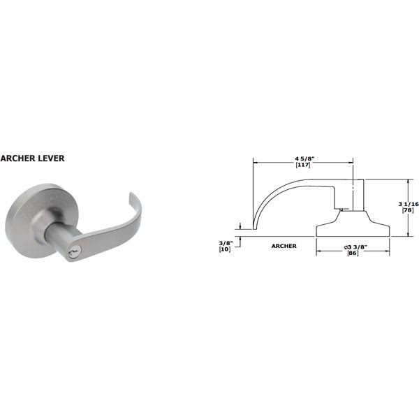 Hager 3400 Series Grade 1 Cylindrical Lock - Entry