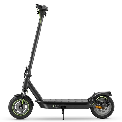 Electric Scooter for Adults, 800 Powerful Motor, 10 Inch Tires, 25/28 MPH Top Speed, 30/32 Miles Long Range, Dual Disc Brakes & Shock Absorber