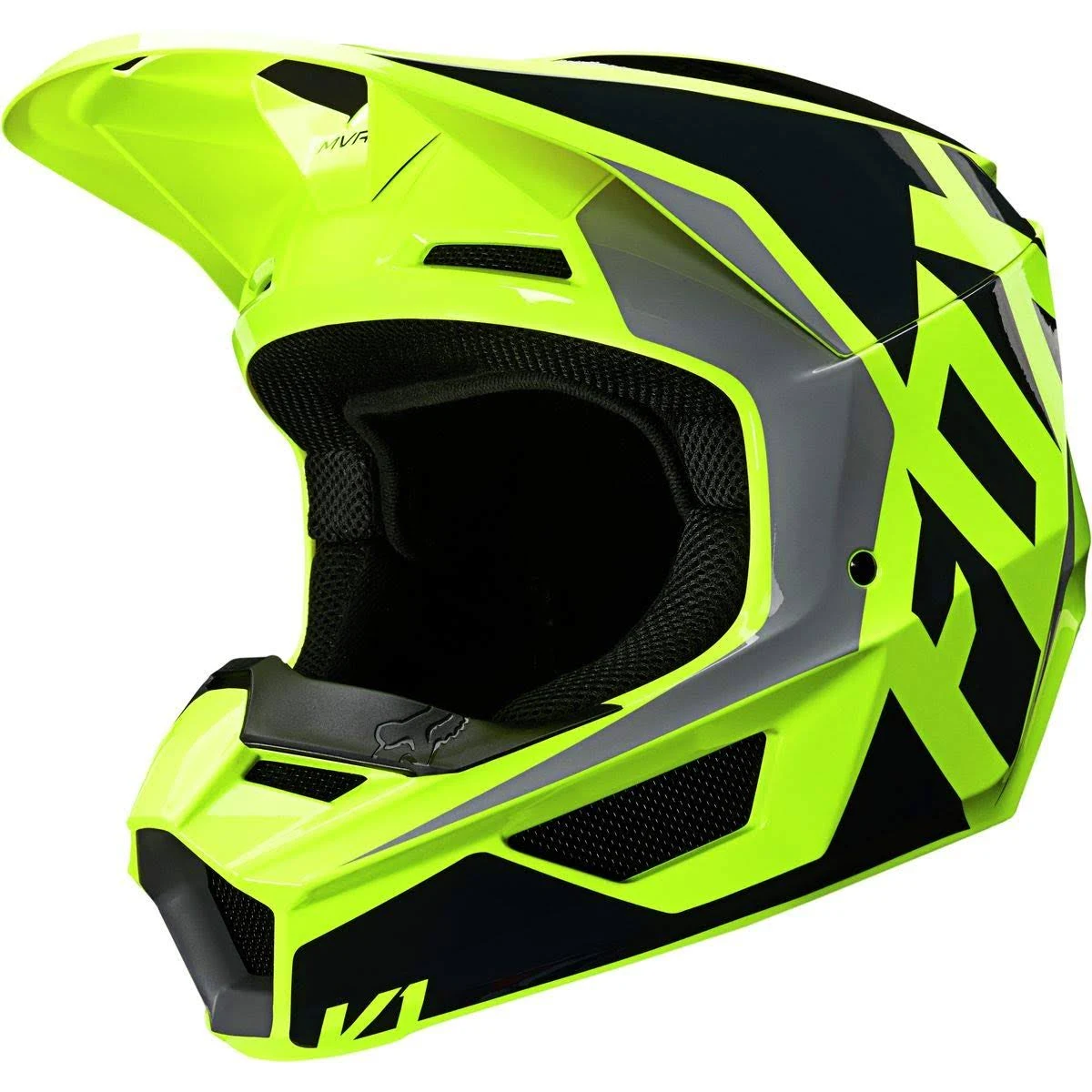 Fox Racing Youth V1 Prix Helmet Small Black/Yellow