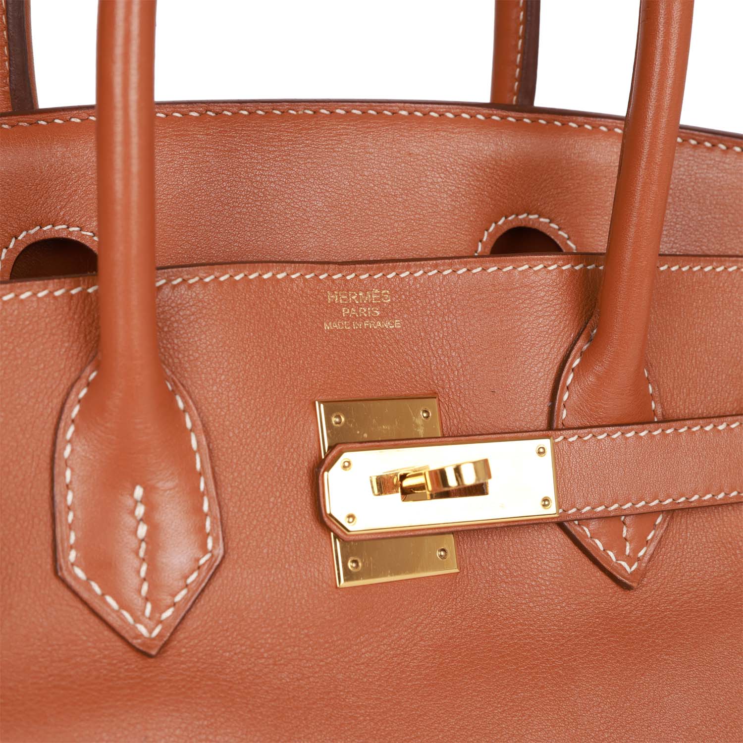 Pre-owned Hermes Birkin 30 Fauve Swift Gold Hardware