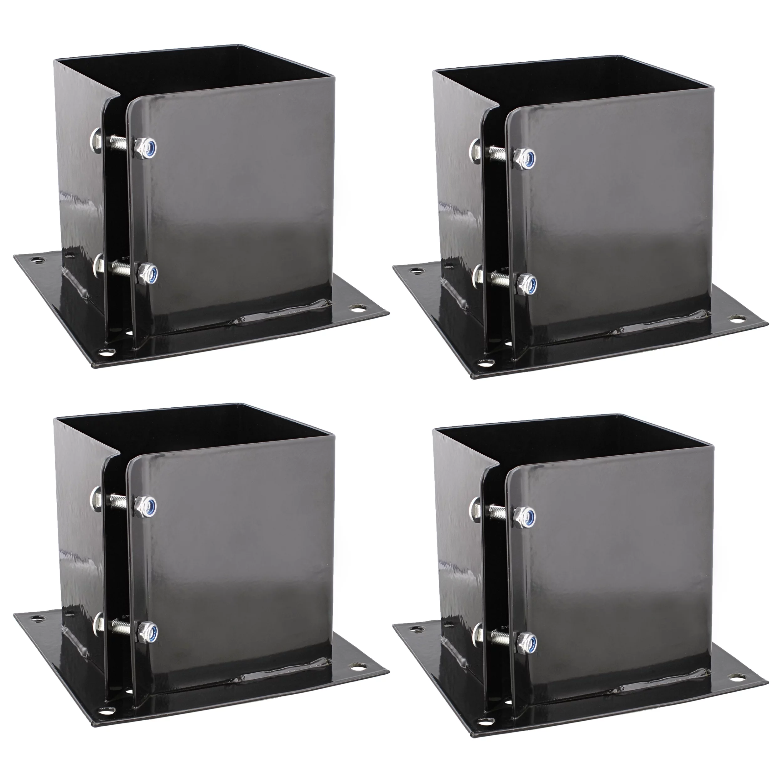 BISupply No Dig 6x6 Post Anchor 4pk Bolt Down Post Base Wood Post Ground Anchor - Curated Treasures Market