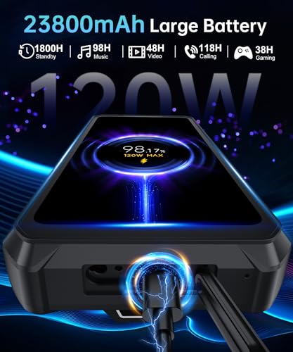 8849 Tank 3 Pro Rugged Smartphone 2024, 23800mAh Rugged Projector Phone 97dB Loud Speaker