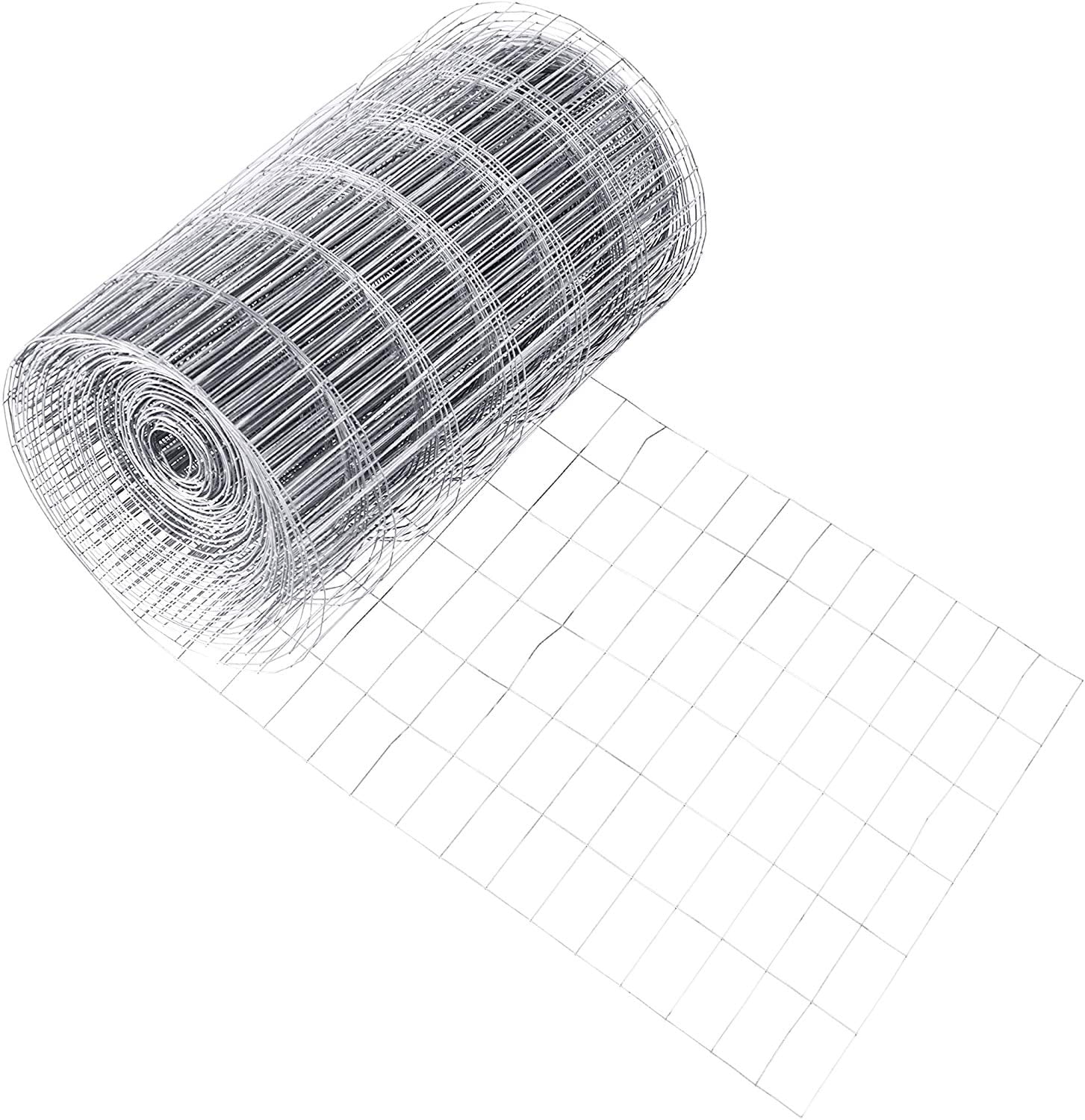 Fencer Wire 14 Gauge Galvanized Welded Wire Mesh Size 2 inch by 4 inch (5 ft. x 50 ft.) - Radiant Selections