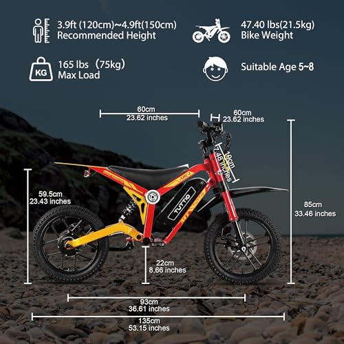 ARC-I 36V Electric Dirt Bike for Kids 5-8, 750W Electric Motorcycle for Kids, 22MPH, Up to 25 Miles, 5-Speed Modes Mini Dirt Bike