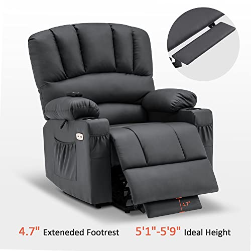 MCombo Oversized Power Lift Recliner Chair for Elderly, Lift Chair with Heat and Massage, Lift Recliner for Big and Tall, Cup Holders