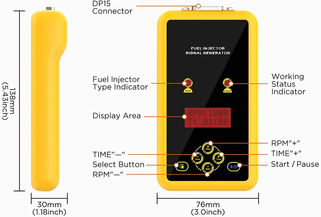 Fuel Injector Cleaner Tester for Cleaning & Testing Car Standard & High Pressure Fuel Injectors