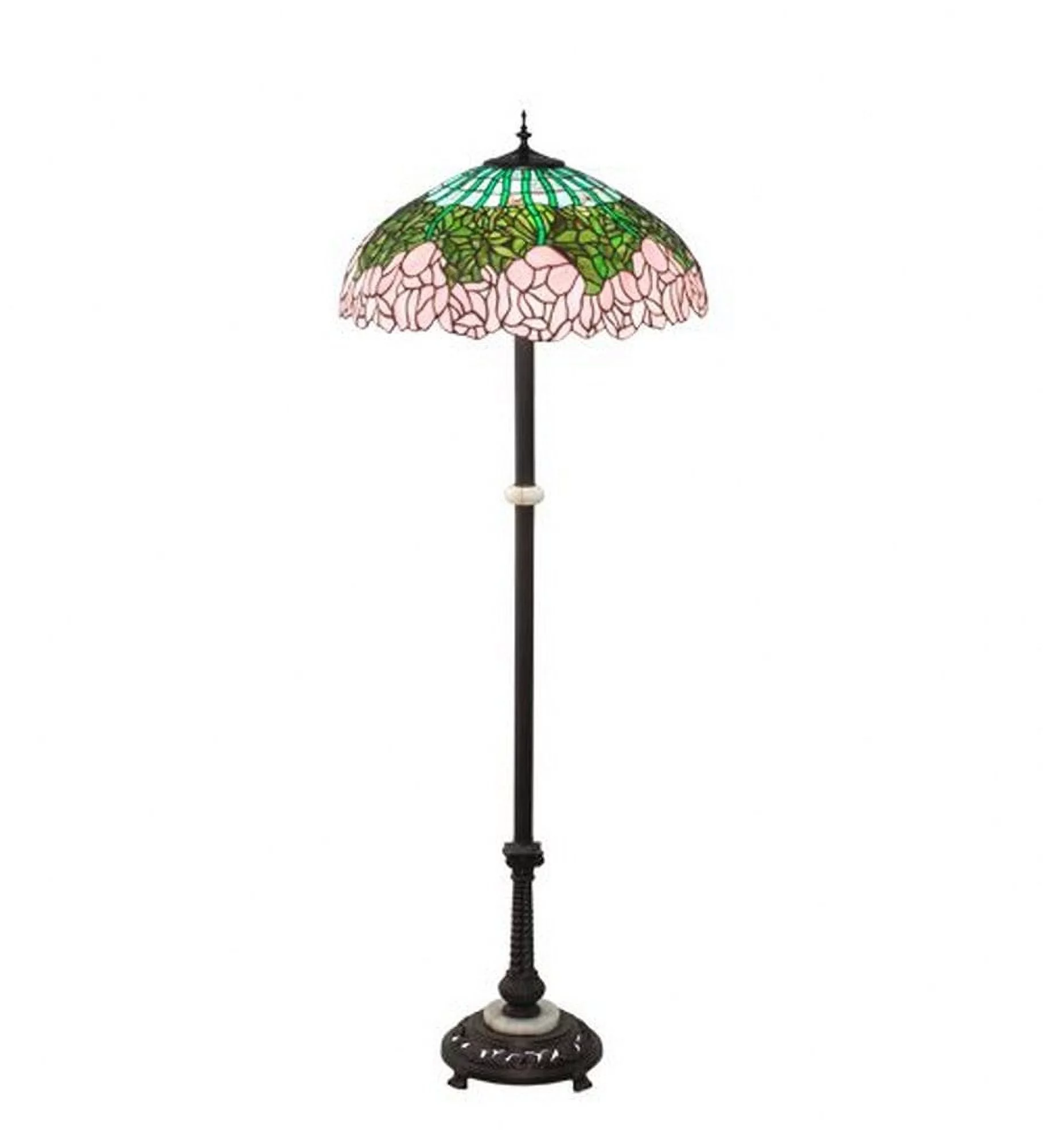 37706 Meyda 62" High Tiffany Cabbage Rose Floor Lamp