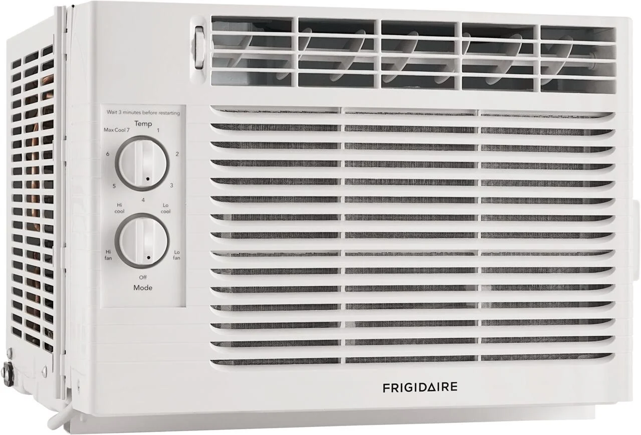 Frigidaire FFRA051ZA1 17" Window Mount Air Conditioner with 5000 BTU Cooling Capacity, 2 Fan Speeds, Fixed Chassis and Auto Restart in White