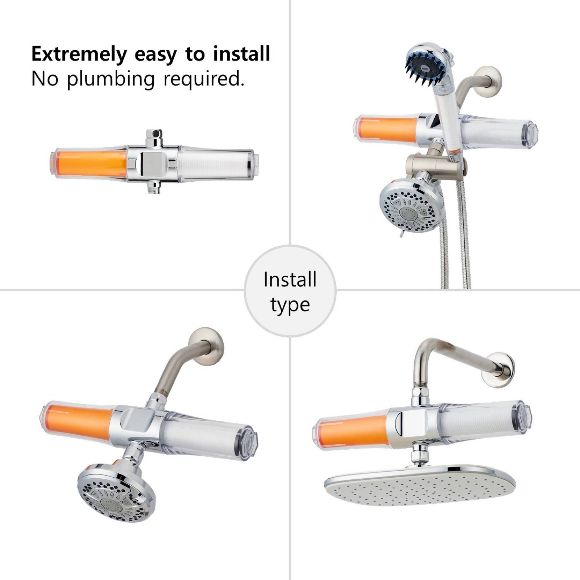 Sonaki SUF-400VPX VitaPure Vitamin C Combo Universal Inline Shower Filter