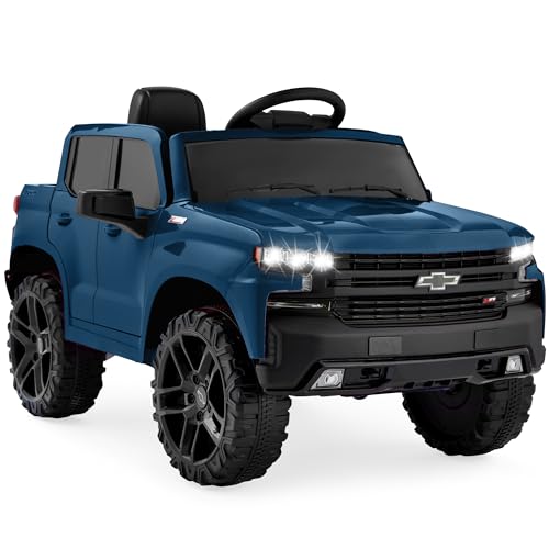 Best Choice Products 12V Licensed Chevrolet Silverado Ride On Truck, Electric Car Toy w/Parent Remote Control, Truck Bed Storage, Bluetooth Speaker