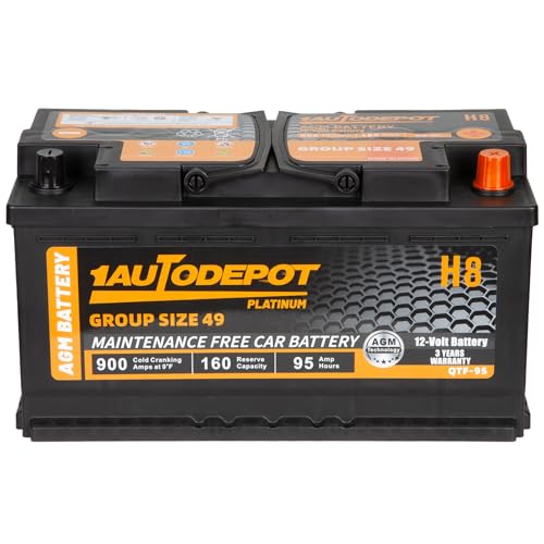 BCI Group 24F Car Battery, 12V 70Ah Automotive Battery Premium Maintenance Free AGM Batteries, 710CCA, 120RC, 36 Months Warranty