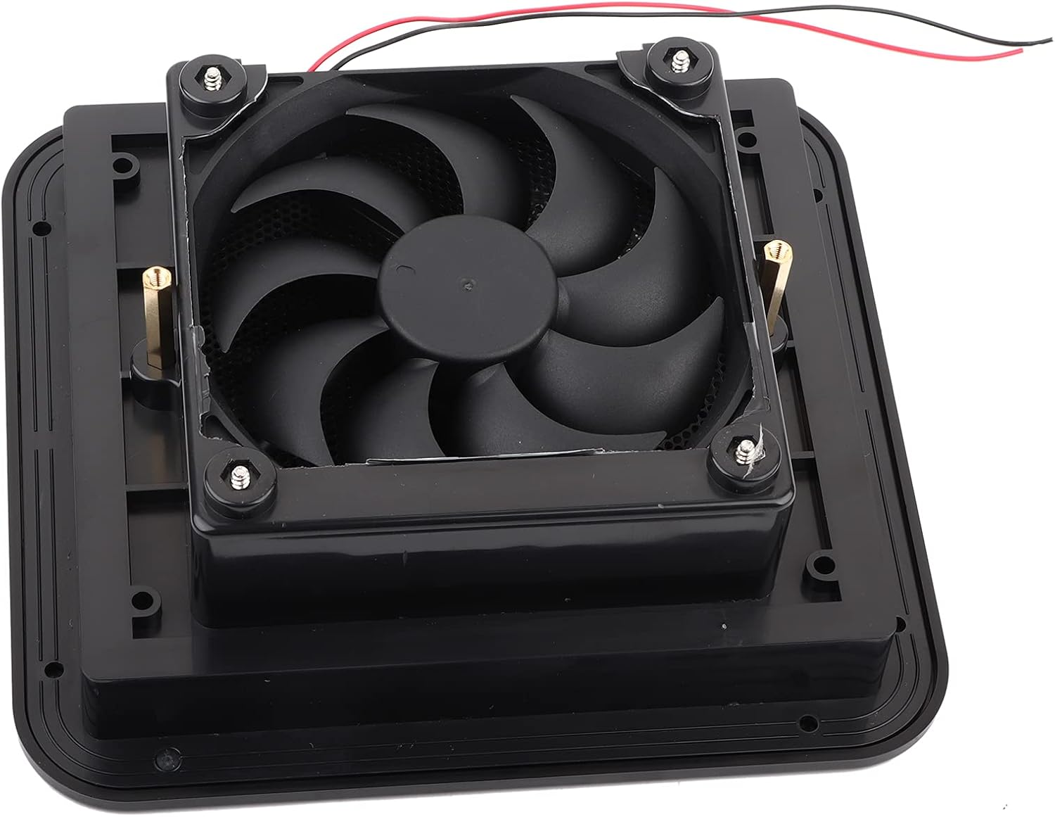 Side Air Ventilation, 12V 4W Cooling Fan with Shutters Vent One‑Way Side Strong Wind Air Exhaust Car Styling Camper RV ATV