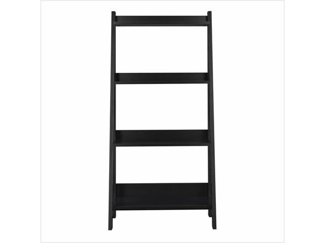Bush Furniture Alamosa Classic Black Ladder Bookcase